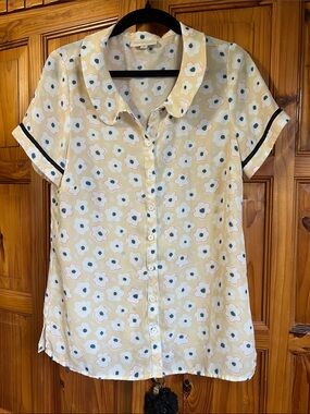 ModCloth Floral Button-Front Women's Top - Floral